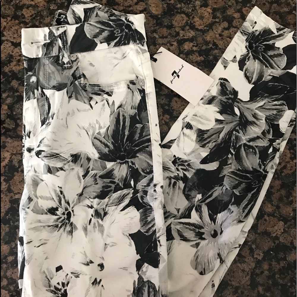 7 for All Mankind Ankle skinny, high waisted.